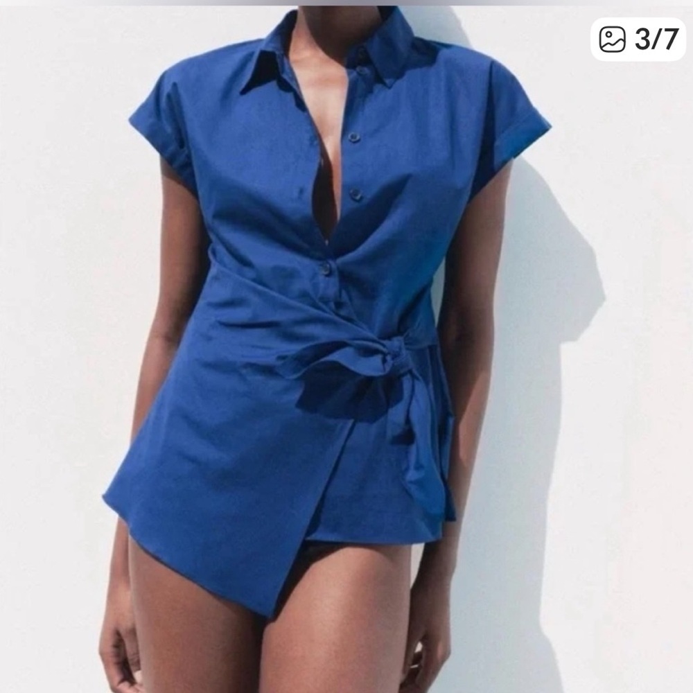 Spring /summer 🌺 NWT ZARA SALE KNOTTED POPLIN SHIRT SIZE XS and M
🚨firm price